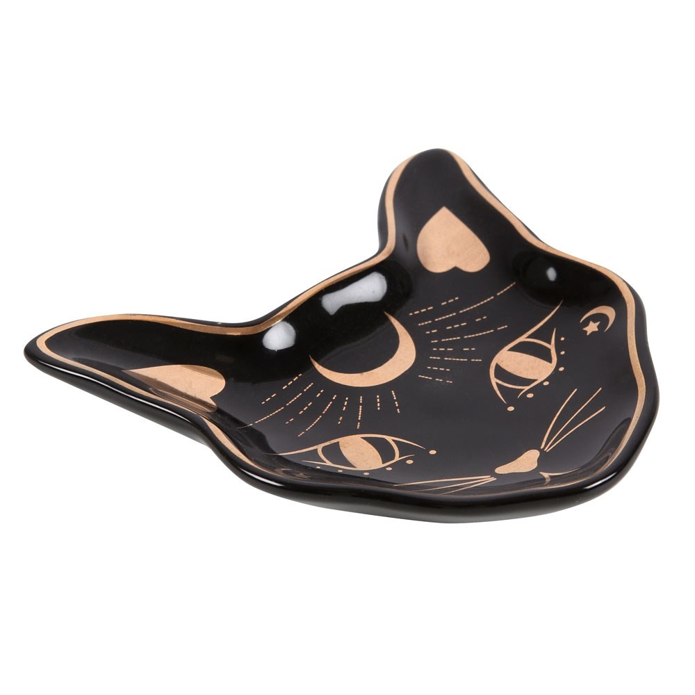 Something Different - Mystic Mog Cat Face Plateau à bijoux/Trinket dish - Multicolore